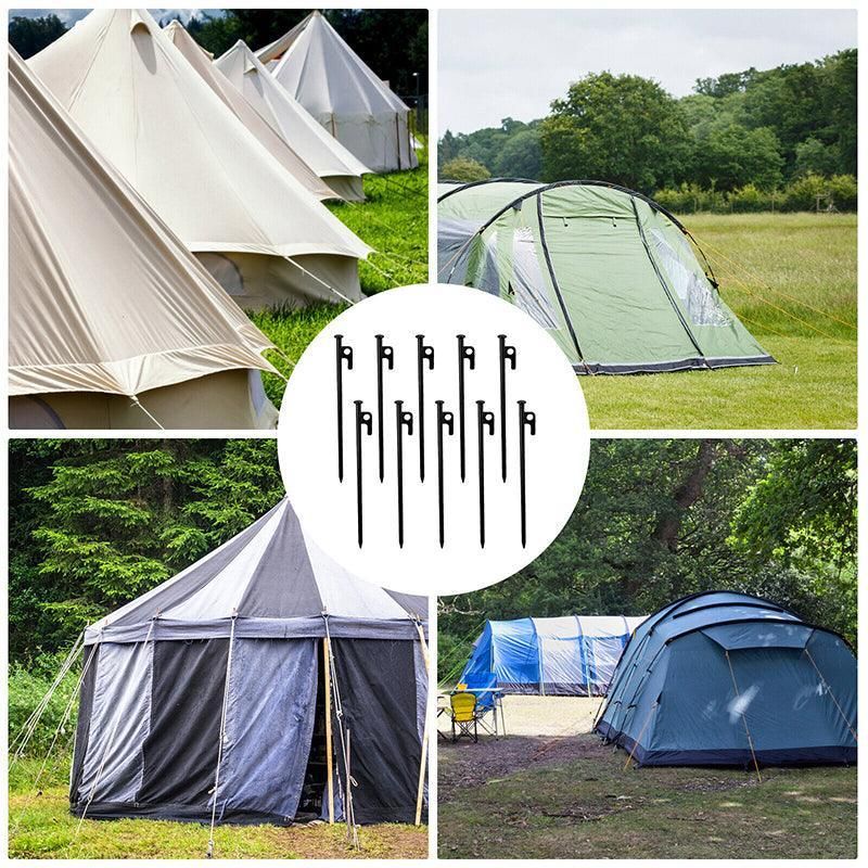 Heavy Duty Steel Tent Pegs 30cm – 10 Pack