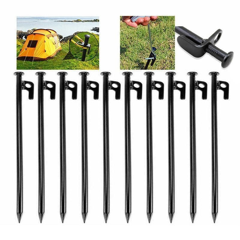 Heavy Duty Steel Tent Pegs 30cm – 10 Pack