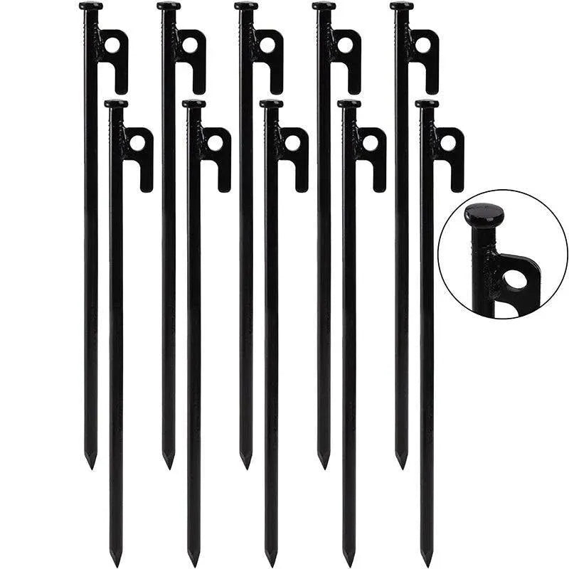 Heavy Duty Steel Tent Pegs 30cm – 10 Pack
