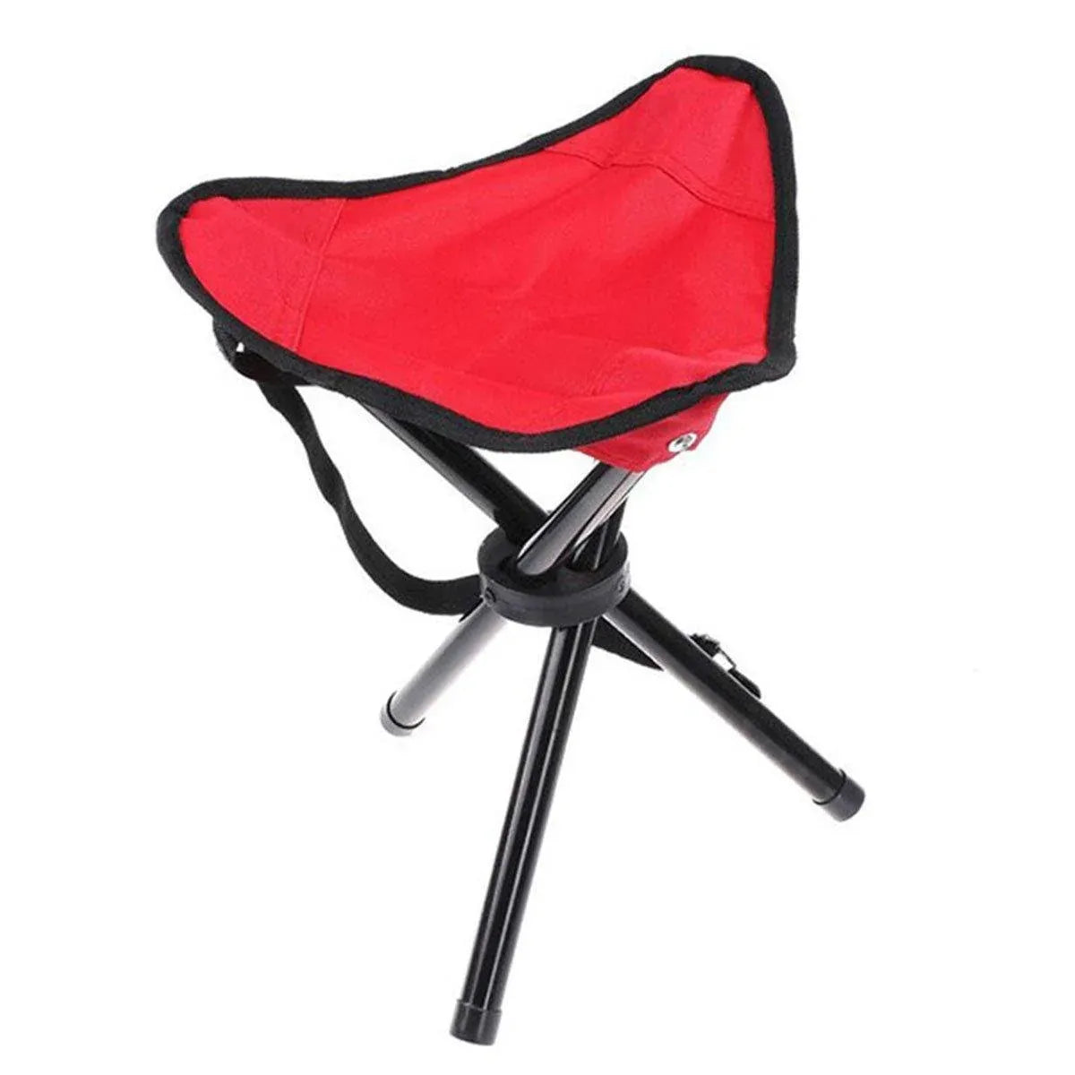 Folding Beach & Fishing Stool – Red