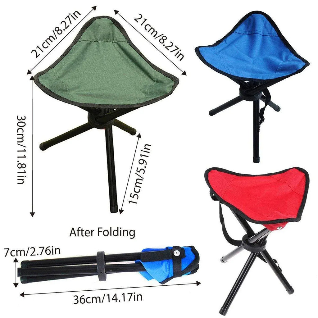 Folding Beach & Fishing Stool – Red