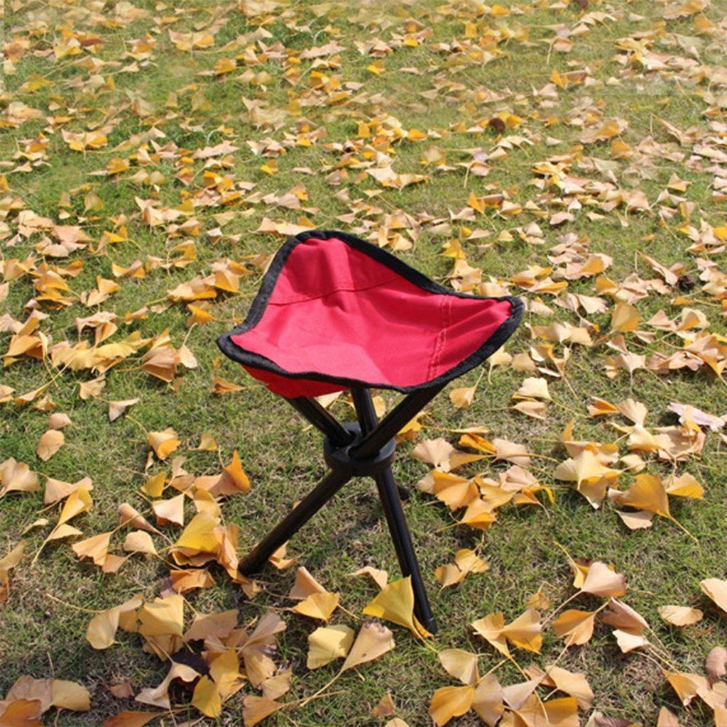 Folding Beach & Fishing Stool – Red