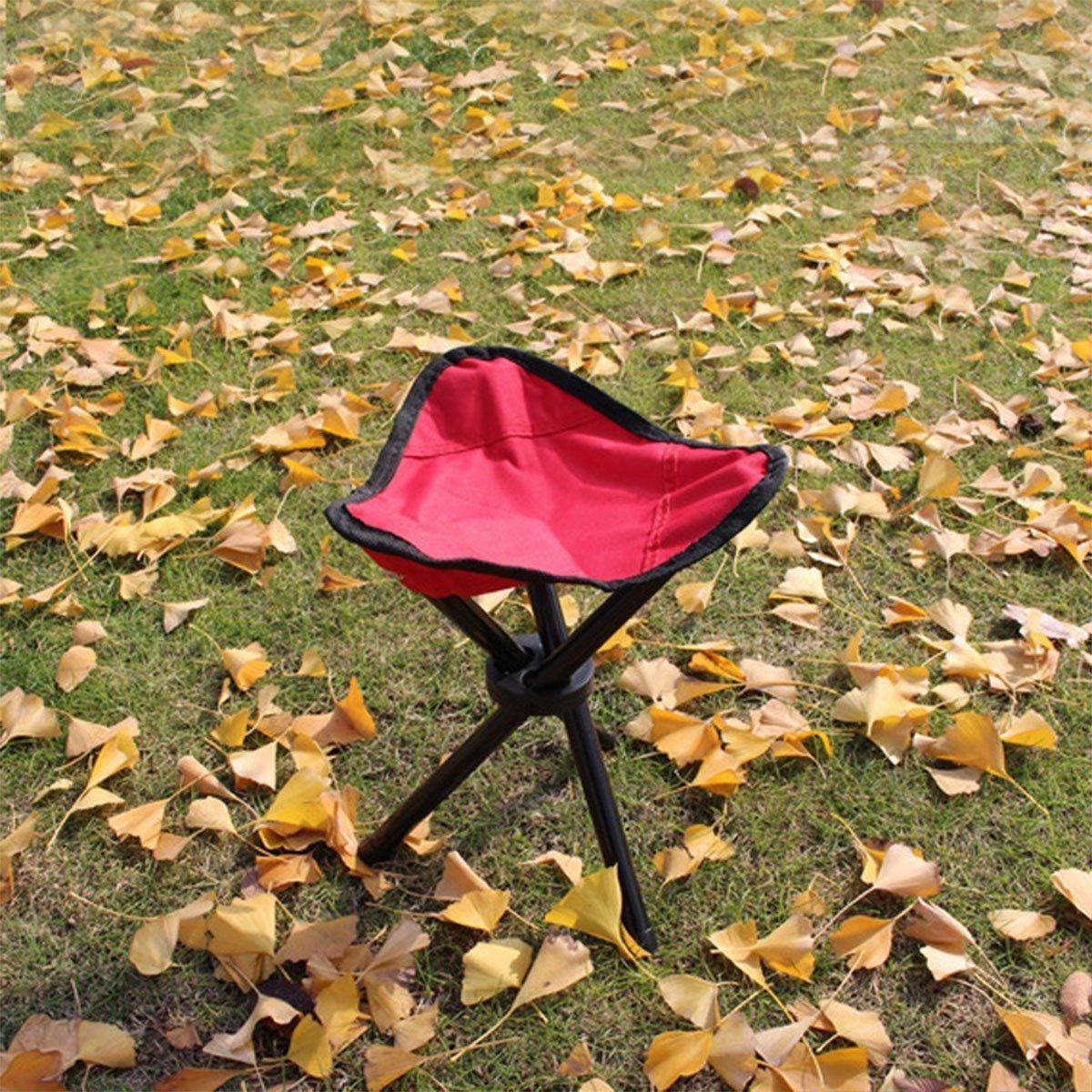 Folding Beach & Fishing Stool – Red