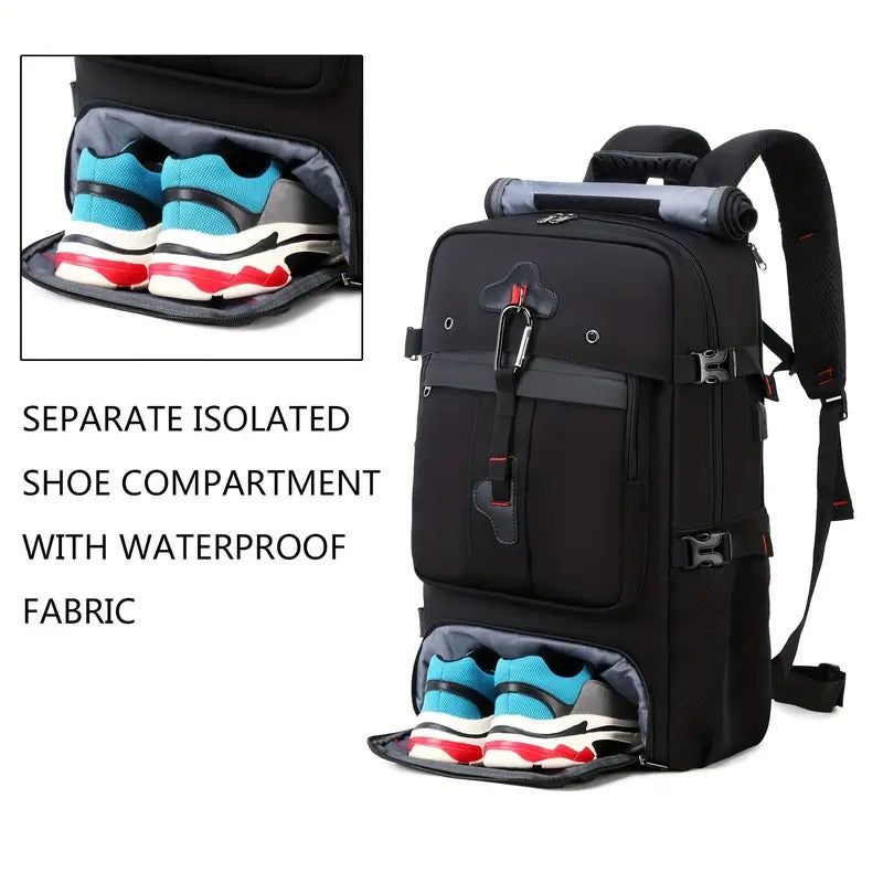 50L Travel & Hiking Backpack with Shoe Compartment