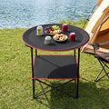 Weisshorn Folding Camp Table with 4 Cup Holders – 73cm