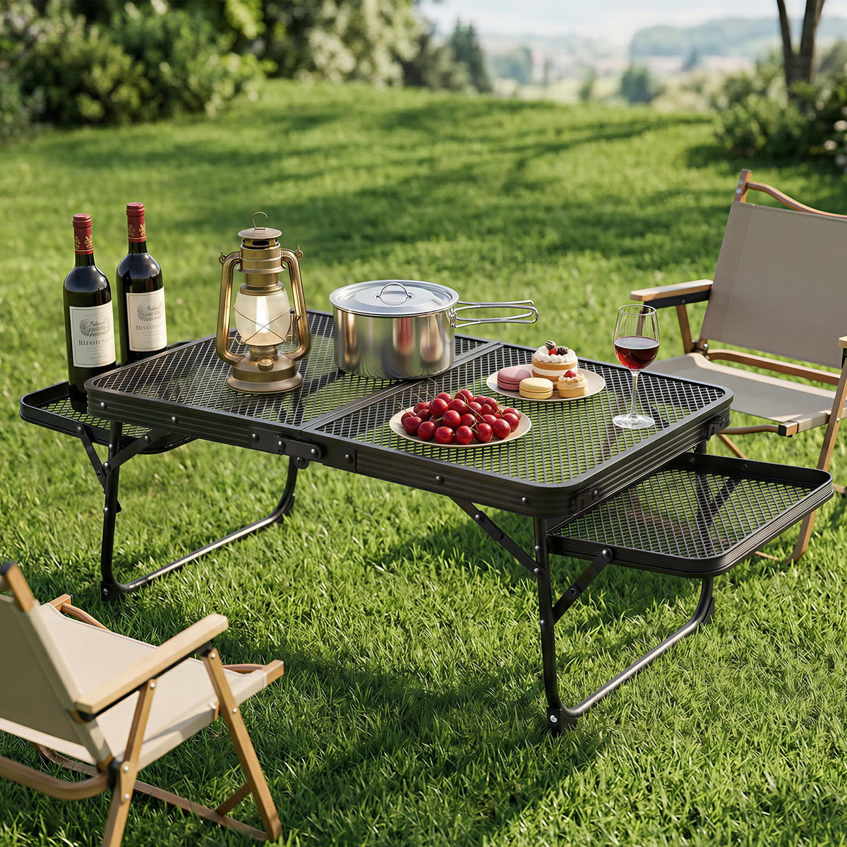 Weisshorn Folding Mesh Camp Grill Table