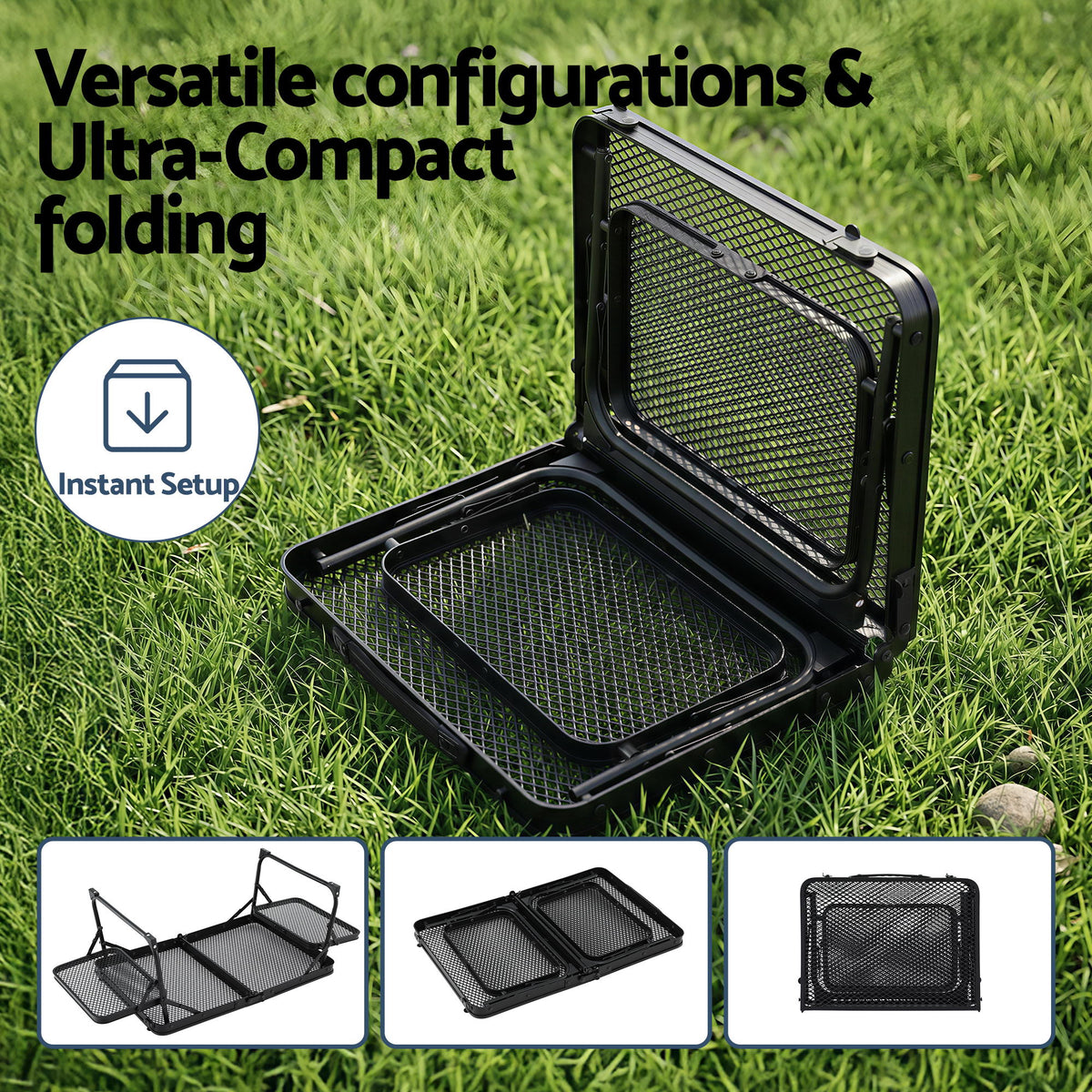 Weisshorn Folding Mesh Camp Grill Table