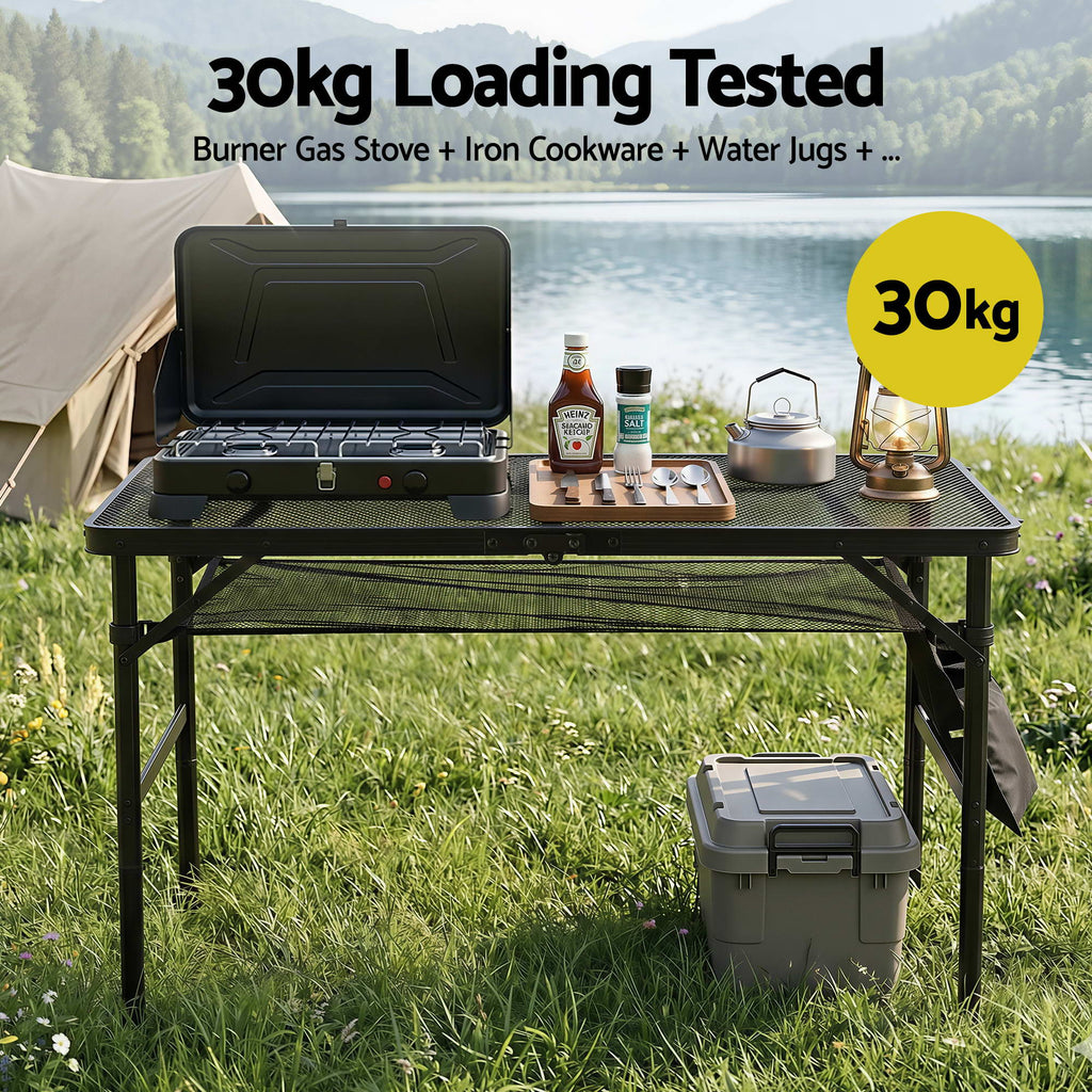 Gardeon Folding BBQ Camp Table – 90 x 60cm