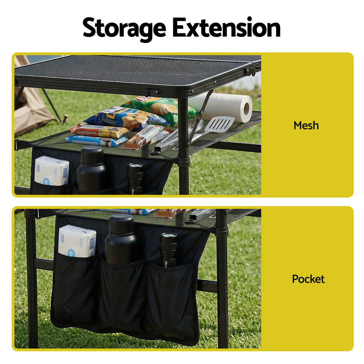 Gardeon Folding BBQ Camp Table – 90 x 60cm