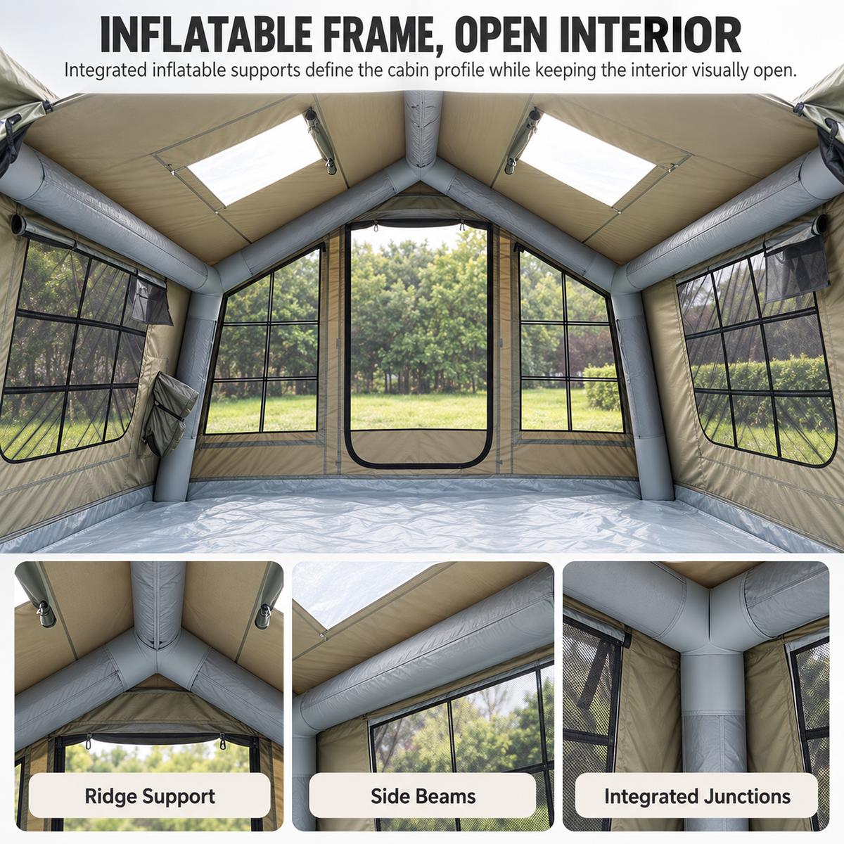 Weisshorn Inflatable Cabin Tent with Skylight 300 x 265cm