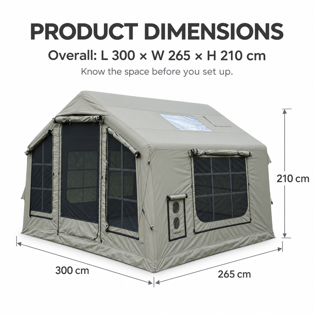 Weisshorn Inflatable Cabin Tent with Skylight 300 x 265cm